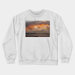 Offshore work just after sunrise Crewneck Sweatshirt